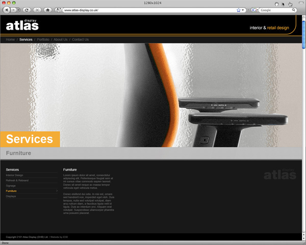 id30 Atlas Display Website dark interiors