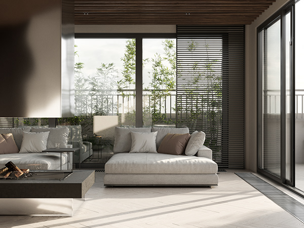 Livingroom with outdoor terrace
