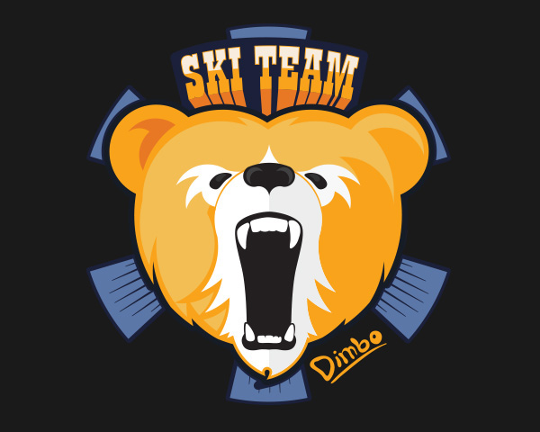 logo Ski bear kindergarten kids Case Study redesign