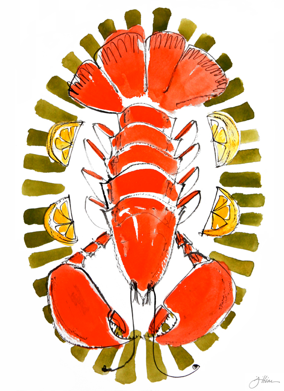 cookbook  FOOD  Illustration  lobster