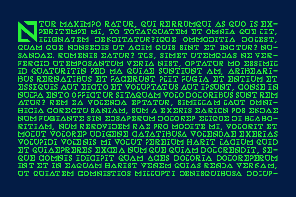 Ludovic Delespierre neuro Neurohop Glitch math djent green font free Typeface Headline koan sound modern