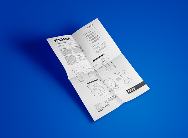 VERDANA — An IKEA Manual Typography Poster