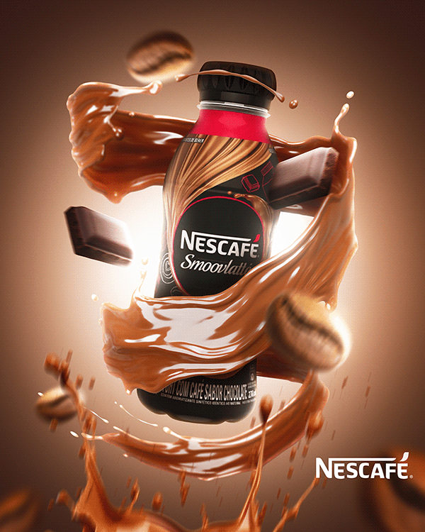 Nescafé Smoovlatté advertising packshot