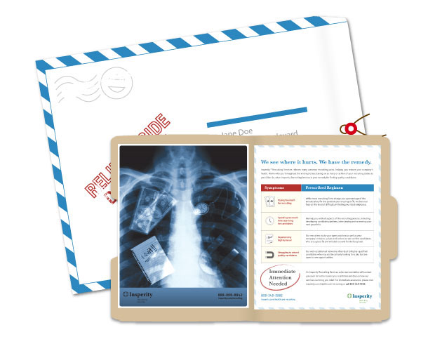 Direct mail print  Healthcare   x-ray laminate