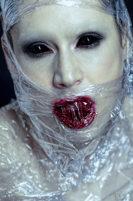 BLACKEYES blood creative creepy dark death evil fear ghost paleface portrait redlipstick Scary