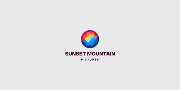 logo Logotype sunset mountain presentation corporate identity Sun Evening colorful brand trademark