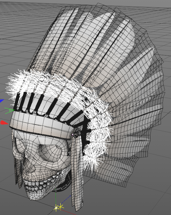 skull indian 3D