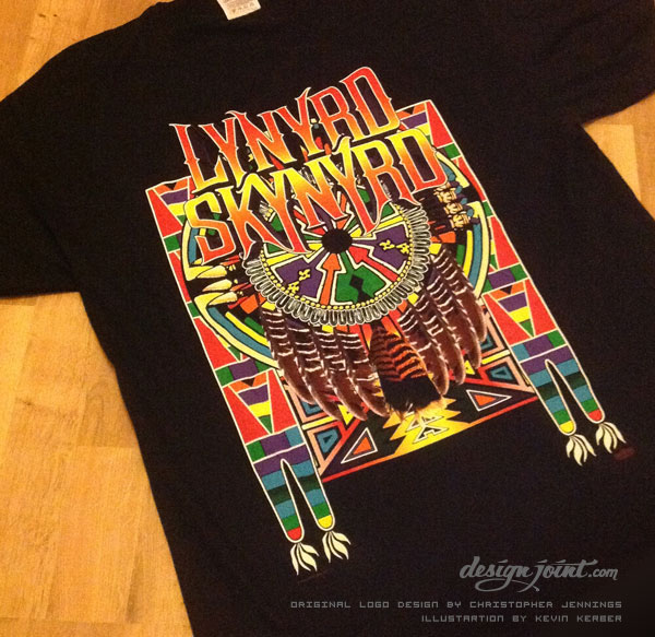 Lynyrd Skynyrd concert merchandise tour Rock Art Label vintage Retro devil bottle t-shirt