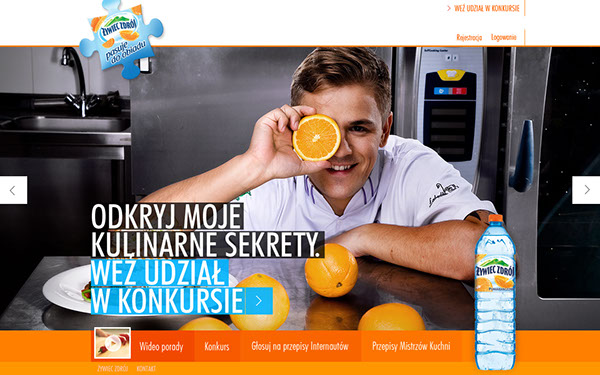 www Website Flash contest Food  chef kitchen water