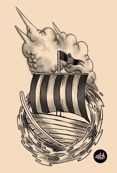 tattoo ship water sea