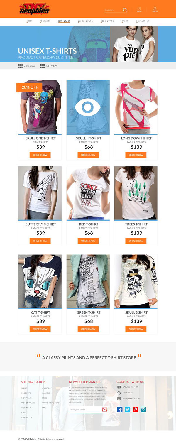 shirt pants tshirts Website Mockup products wordpress Woocommerce arts frontend HTML foundation bootstrap