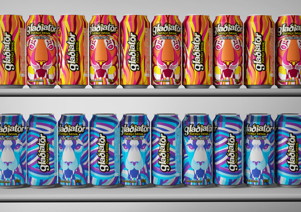 coca  Cola Coca-Cola coke energy drink lion tiger Gladiator soft can Brasil Brazil OZ