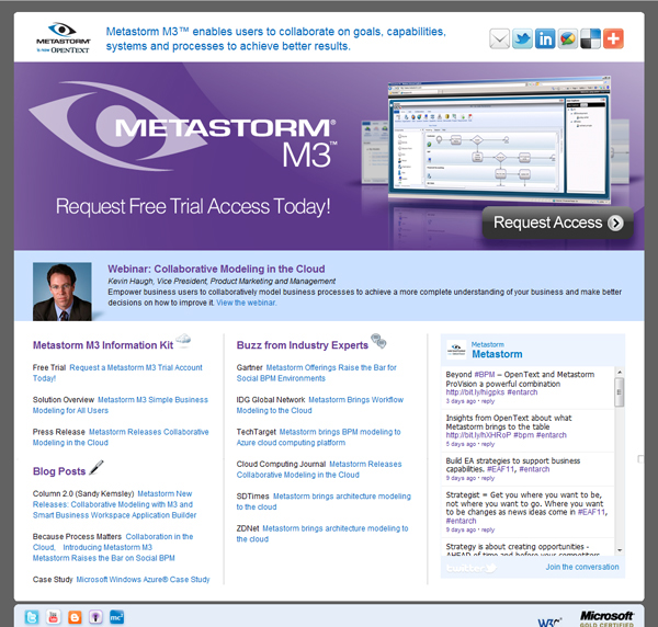 metastorm Metastorm M3™ jump page landing page Promotion campaign ppc Trial