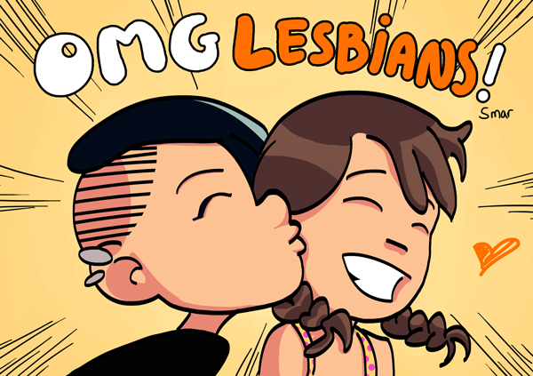 comic self published indie Zine  mini comic lesbians LGBT LGBTQ queer OMG comic strips humor comedy  gay women