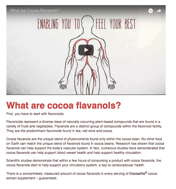 CocoaVia nutrition supplement mars powder capsules chocolate cocoa bean cocoa flavanols Infuz