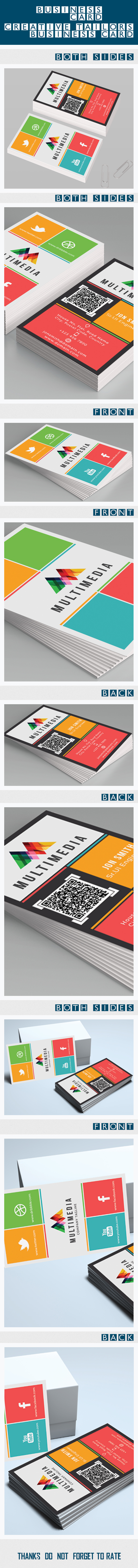 business business card card color colorful creative flat design metro metro design modern Multimedia  qr code