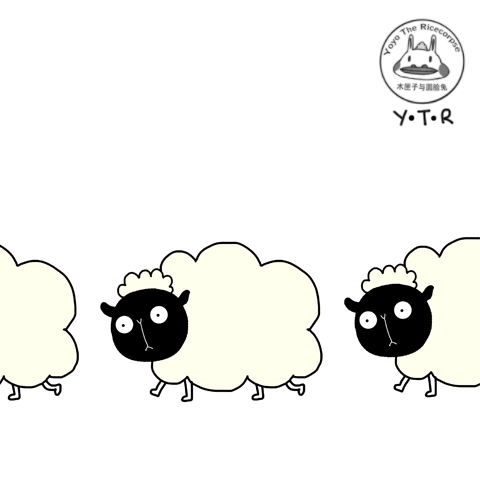 gif sheep bunny loop cute kawaii chinese new year Year of Sheep lol funny