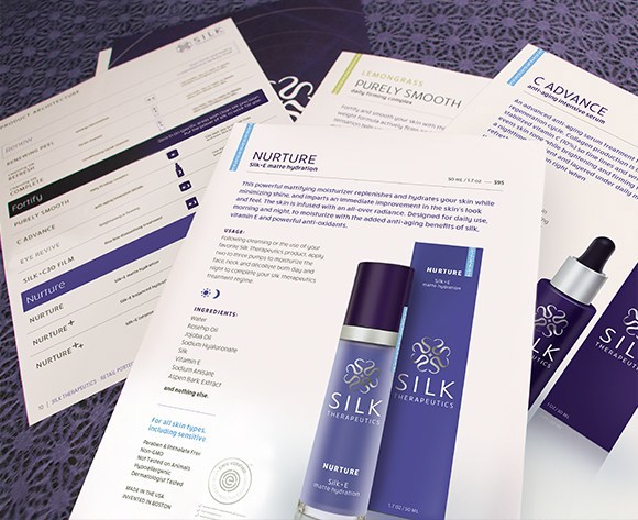 beauty skincare Packaging Collateral branding  identity messaging brand architecture SILK THERAPEUTICS brand story