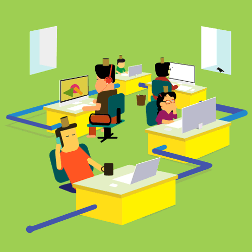 gif workflow workplace Office daily life loop small animation TEAMWORK