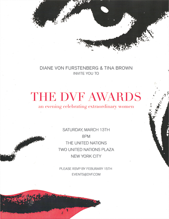 Inviations  fashion design DVF Diane von Furstenberg