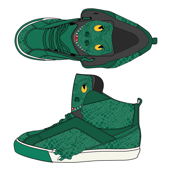 gap, 3d dino hi-top sneaker; shoe 