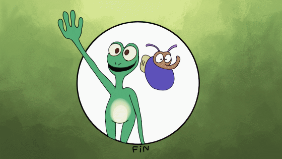 storyboard school animation  Character design frog Fly cartoon