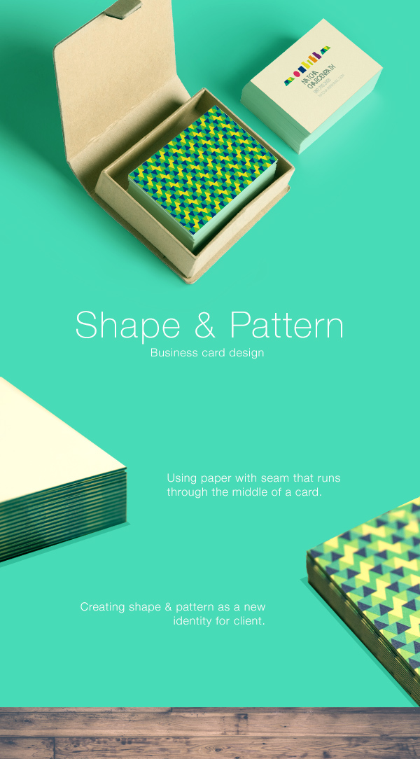 namecard  businesscard geometric shape pattern colorful