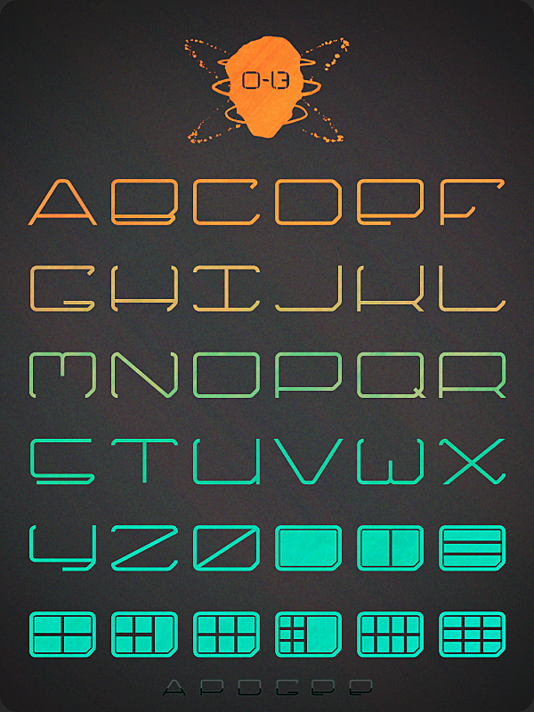 font type design Typeface 3D Apogee animation 