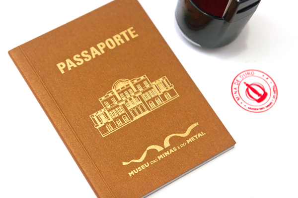 brochure Passport Travel pedro historical museum paper money stamps postmark seal old educational educação  passaporte Museu