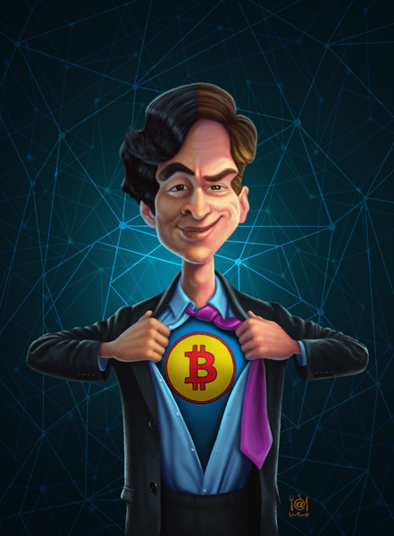 Satoshi Nakamoto, the founder of Bitcoin on Behance