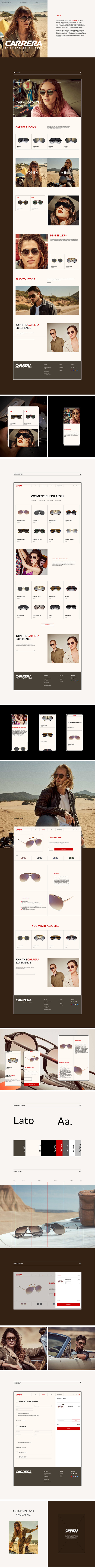 UX/UI redesign e-commerce CARRERA (eyewear brand)