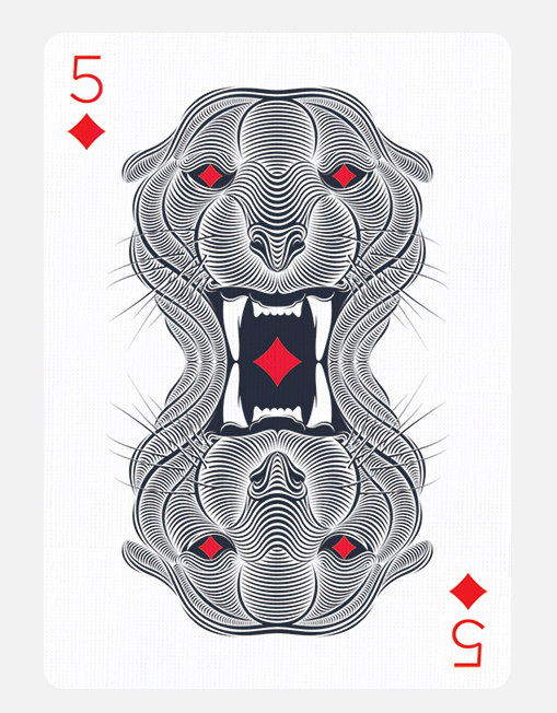playing arts edition card five diamonds deck Collaboration tiger wild