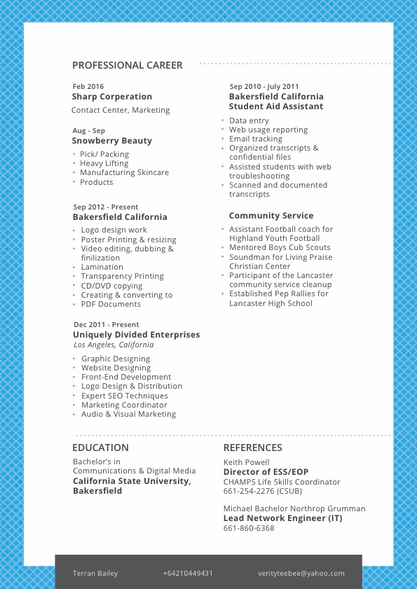 Resume cover letter CV resume design