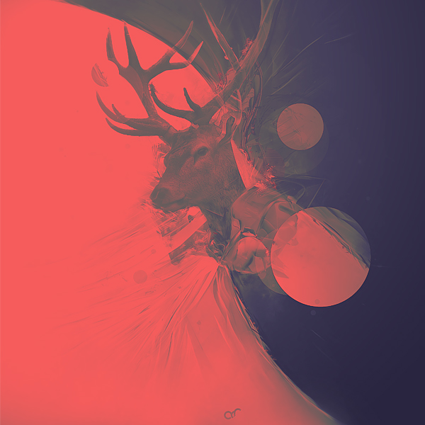 conceptual composition natural deer depth
