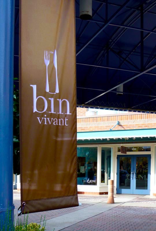Restaurant Branding Identity Design naming menu design Invitation Signage Collateral Advertising  Woodmark Hotel Bin Vivant Bin on the Lake mtm luxury lodging