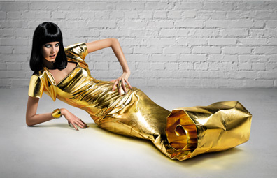 concept metal Harvey Nichols Haute couture Style season box tube slinky gold dubai UAE silver detail