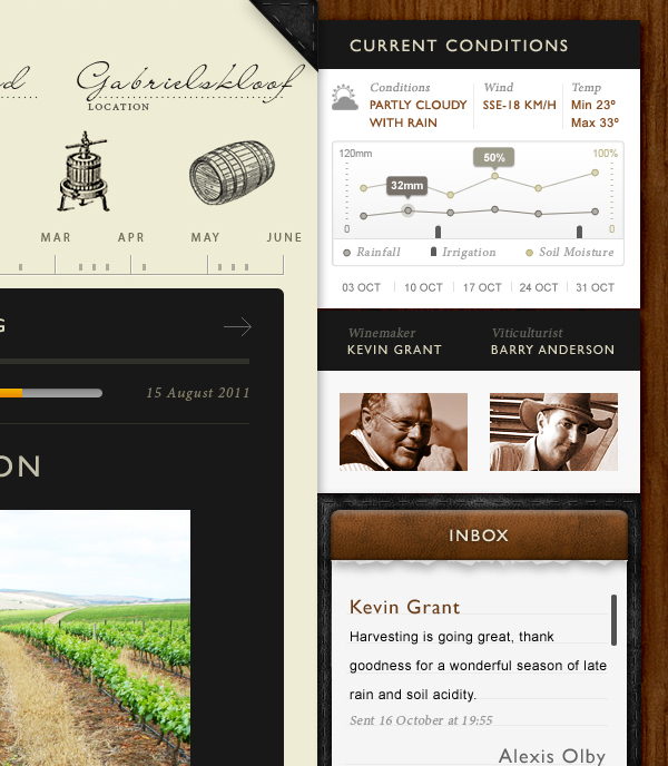 WineConnected UI ux digital marketing application iPad desktop mobile