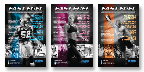 RSP Nurition  Fast Fuel poster Standup Banner Pre-Workout Supplement