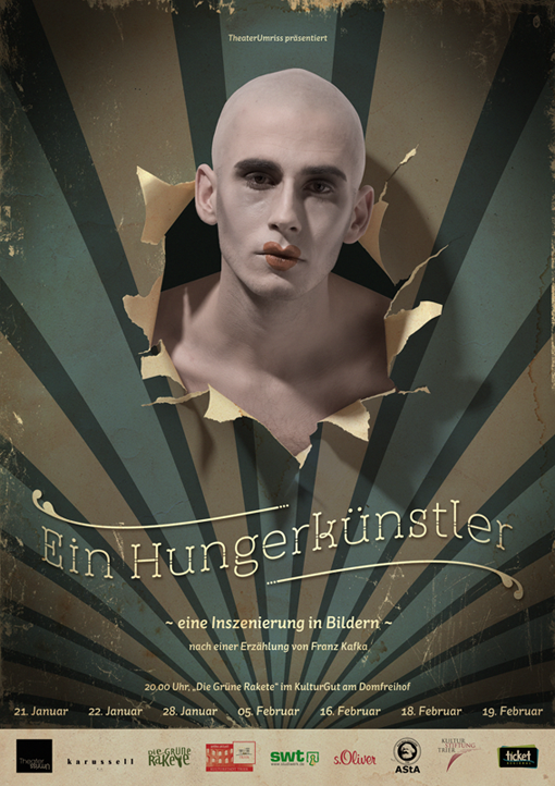 hunger artist Theatre postcard poster
