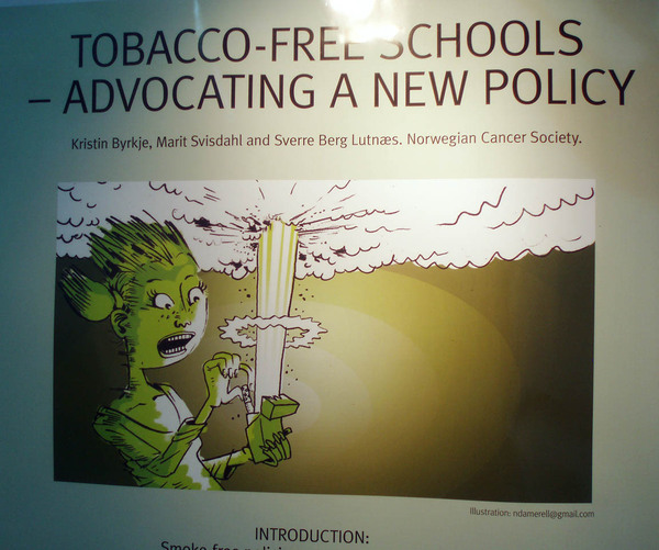 illustrasjon hamar oslo norway tobacco Kreftforeningen cancer society tobakk røykeslutt tegning smoking