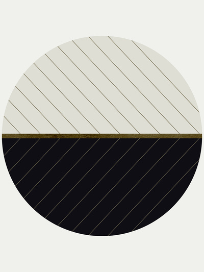minimal black White line circle