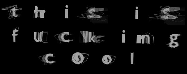 Typeface font alphabet sound reactive movement acid experimental experiment processing coding generative art generative art generative design