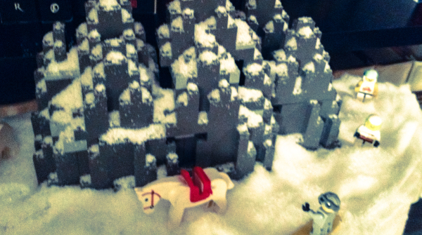 LEGO graphic toy art out-of snow Ski Christmas merry santa