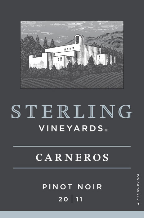 Sterling Vineyards Steven Noble Wine Labels Landscape woodcut scratchboard wine