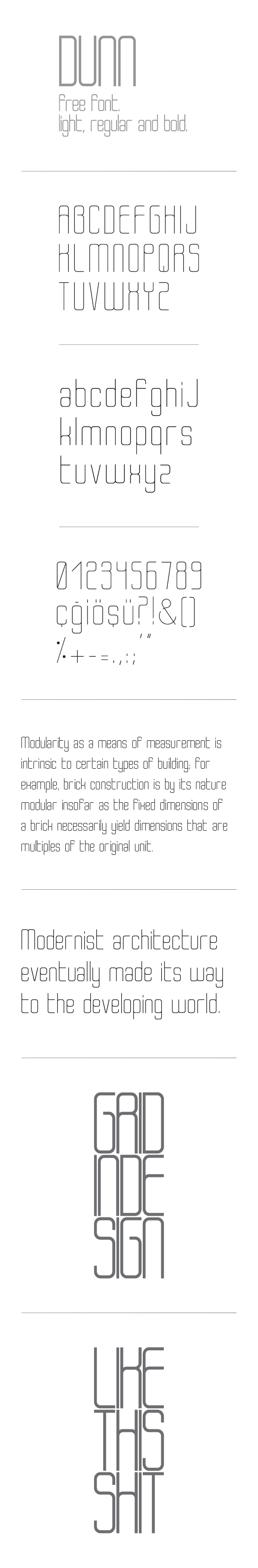 Typeface font modular geometric dunn typodisiac