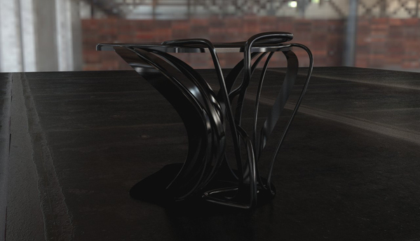 corian cristalplant furniture product coffee table solid surface rycicle Biodesign rosa topputo alessio tommasetti
