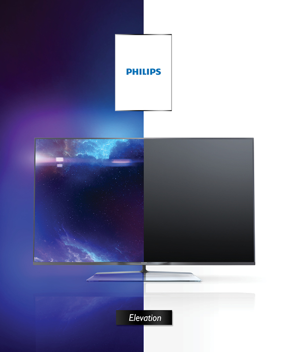 Philips  designline design  line tv television tpvision Elevation Space  Booklet ads leaflet Icon Ambilight