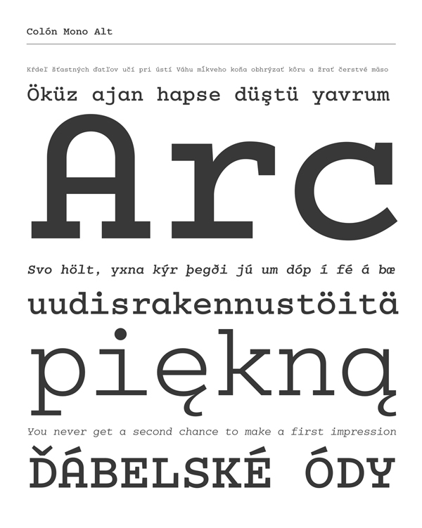 fonts type Colon TipografiaRamis
