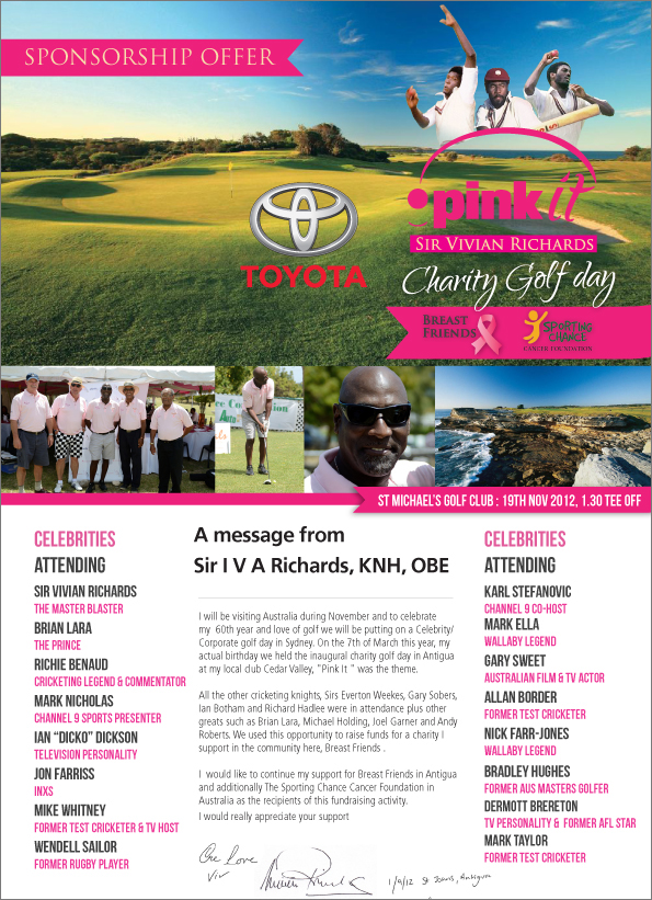 Charity event golf Cricket celebrity