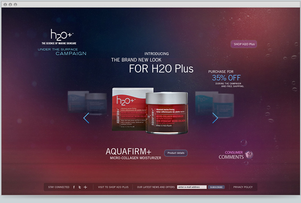 h2o Web  site  product brunomao styleframe